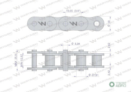 Łańcuch rolkowy 60SP (R1 3/4) 5m Waryński
