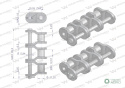 Półogniwo łańcucha przemysłowe P12AH-3 ANSI A 60H (R3 3/4) Waryński ( sprzedawane po 5 )