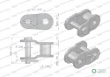 Półogniwo łańcucha wzmocnione P08A-1 ANSI A 40 (R1 1/2) Waryński ( sprzedawane po 10 )