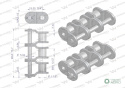 Półogniwo łańcucha wzmocnione P12A-3 ANSI A 60 (R3 3/4) Waryński ( sprzedawane po 5 )