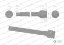 Przedłużka do nasadek udarowych 3/4". 250mm. CrMo. Waryński