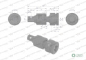 Przegub do nasadek udarowych 3/4". CrMo. Waryński