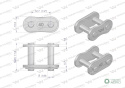 Zamek łańcucha wzmocnionego Z08A-1 ANSI A 40 (R1 1/2) Waryński ( sprzedawane po 10 )