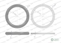 Zestaw uszczelnień do szybkozłączy hydraulicznych 3/8" ISO 7241-A Waryński ( sprzedawane po 2 )