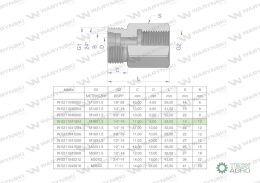 Tulejka różnicowa hydrauliczna AB M16x1.5 10L GZ x 1/4