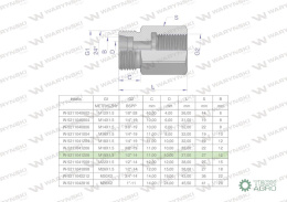 Tulejka różnicowa hydrauliczna AB M18x1.5 12L GZ x 1/2