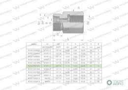 Tulejka różnicowa hydrauliczna AB M18x1.5 12L GZ x 3/8