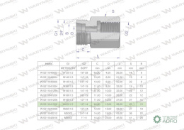 Tulejka różnicowa hydrauliczna AB M22x1.5 15L GZ x 1/2