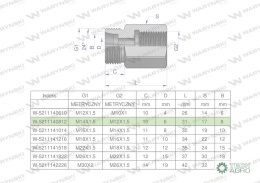 Tulejka różnicowa hydrauliczna metryczna AB M14x1.5 08L GZ x M12x1.5 GW Waryński ( sprzedawane po 2 )