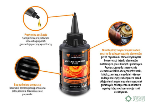 Wazelina techniczna w tubce, 70 ml, Teger (Pakowane po 12 szt)