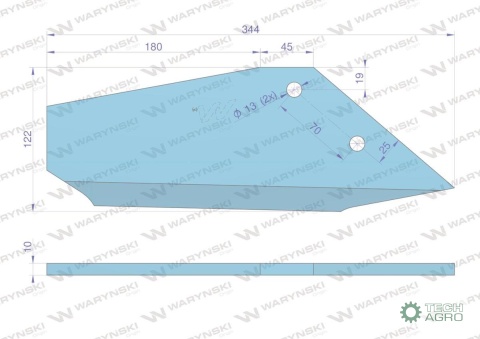 Lemiesz prosty prawy zastosowanie Lemken Smaragd Waryński