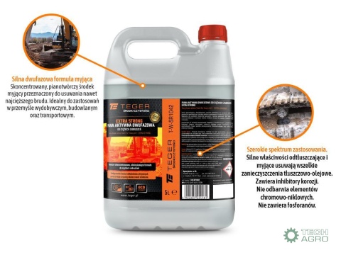 Piana aktywna dwufazowa do ciężkichzabrudzeń - EXTRA STRONG, 5l - koncentrat, Teger