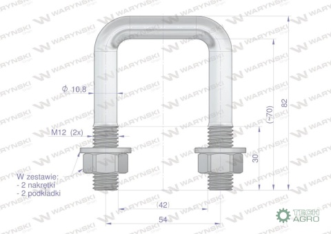 Jarzmo, Cybant, M12 42x70, Waryński