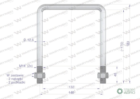 Jarzmo, Cybant, M14 132x170, Waryński