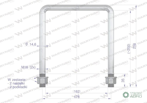 Jarzmo, Cybant, M16 162x200, Waryński