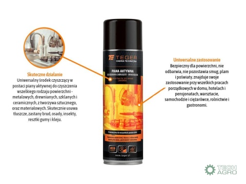 Piana aktywna do usuwania zabrudzeń -uniwersalna, 500 ml, Teger