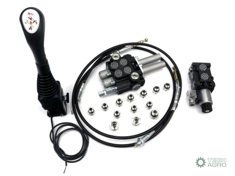 Zestaw do Ładowacz TUR -Rozdzielacz 40L2-sekcyjny + Elektrozawór + Joystick z przyciskiem + Elementy złączne + Linki na kulkę 15