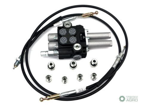 Zestaw do Ładowacz TUR -Rozdzielacz 40L2-sekcyjny + Joystick bez przycisku + Elementy złączne + Linki na kulkę 1500mm VOIMA