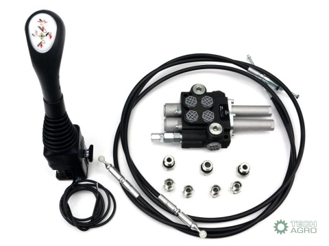 Zestaw do Ładowacz TUR -Rozdzielacz 40L2-sekcyjny + Joystick z przyciskiem + Elementy złączne + Linki na kulkę 2000mm VOIMA