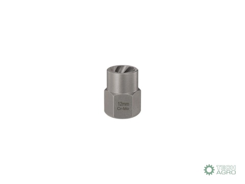 Nasadka do odkręcania uszkodzonych śrubi nakrętek, (12mm) - kute/ stal Cr-Mo, Teger