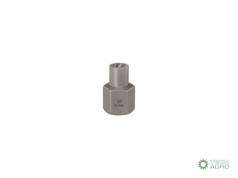 Nasadka do odkręcania uszkodzonych śrubi nakrętek, 1/4" - kute/ stal Cr-Mo, Teger