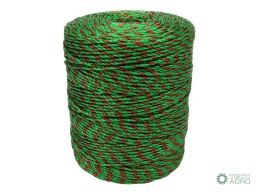 Plecionka, do elektryzatora 2,5mm,3x0,20mm SS zielono-pomarańczowa 400m, Royal Farm