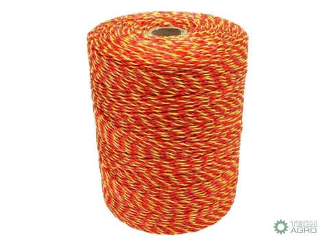 Plecionka, do elektryzatora 2mm,3x0,16mm SS żółto-pomarańczowa 500m, Royal Farm Plecionka, do elektryzatora 2mm,3x0,16mm SS żółto-pomarańczowa 500m, Royal Farm