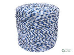 Plecionka, do elektryzatora 3mm,2x0,20mm Cu, 4x0,20mm SS biało-niebieska 400m, Royal Farm