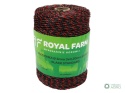 Plecionka, do elektryzatora 3mm,3x0,20mm SS czarno-pomarańczowa 200m, Royal Farm