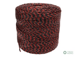 Plecionka, do elektryzatora 3mm,3x0,20mm SS czarno-pomarańczowa 400m, Royal Farm
