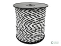 Plecionka, do elektryzatora 5mm, SS3x0,20mm SS biało-czarna 200m, Royal Farm