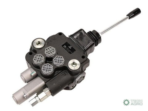 Rozdzielacz hydrauliczny 2-sekcyjny 80L(1-sekcja pływająca) z joystickiem VOIMA Rozdzielacz hydrauliczny 2-sekcyjny 80L(1-sekcja pływająca) z joystickiem VOIMA