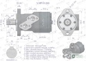 Silnik hydrauliczny orbitalny(stosowany do owijarek) V-MR-S 200 cm3/obr (175 bar / max.200 bar) VOIMA