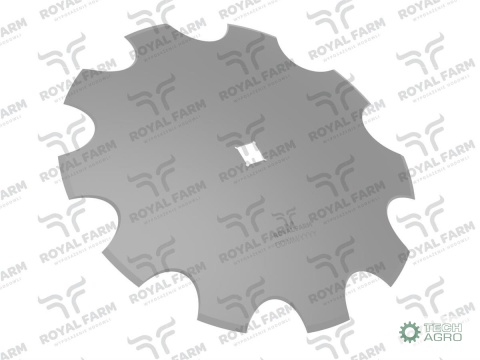 Talerz, uzębiony Z-10 fi 510 otwór30x30 stal borowa, 1242050040 1279201020, Royal Farm