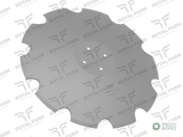Talerz, uzębiony Z-10 fi 560 mocowanie4/98 grubość 4.5 stal borowa, Royal Farm