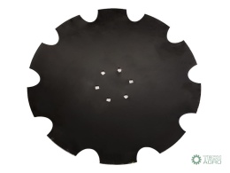 Talerz, uzębiony Z-10 fi 560 mocowanie6/120 grubość 4 mm stal borowa, Royal Farm