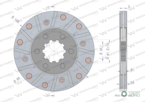 Tarcza hamulcowa 3134666R93 CASE.Waryński Tarcza hamulcowa 3134666R93 CASE.Waryński