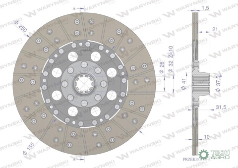 Tarcza sprzęgła F138153420010 FENDT Waryński Tarcza sprzęgła F138153420010 FENDT Waryński