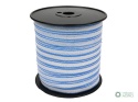 Taśma, do elektryzatora 12 mm, 3x0,15mmSS biało-niebieska 200m, Royal Farm