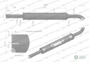 Tłumik 1128mm 3029104M1 4.8kg MF3C-3603P WARYŃSKI