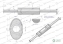 Tłumik TURBO 1676mm 9.8kg C-385 (prosty) INOX WARYŃSKI