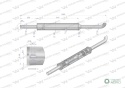 Tłumik okrągły długi 5.4kg 1280mm C-360INOX WARYŃSKI