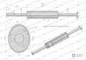 Tłumik prosty długi 1485mm 8kg C-385 (prosty ) INOX WARYŃSKI