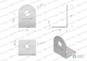 Uchwyt (tablica) pojedynczy dlaszybkozłączy long z przeciwnakręką M18x1.5 EURO Waryński