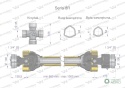 Wał, przegubowo-teleskopowy 660-1000mm1240Nm Z6 - 1 3/4 z drugiej strony sprzęgło jednokierunkowe Z6 - 1 3/4 CE 2020 seria 8R, W