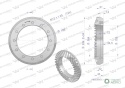 Wałek atakujący z kołem talerzowymC-385 śruby M12 80170989 WARYŃSKI