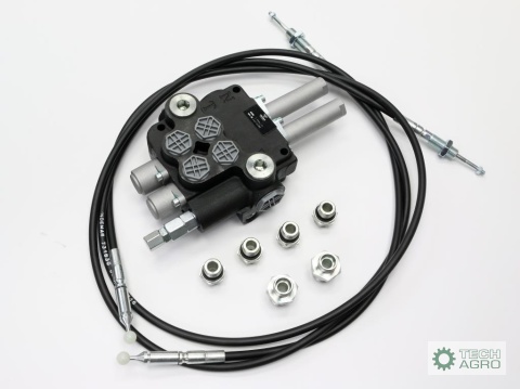 Zestaw do Ładowacz TUR -Rozdzielacz 80L2-sekcyjny + Joystick bez przycisku + Elementy złączne + Linki na kulkę 2000mm VOIMA