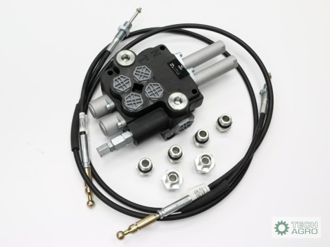 Zestaw do Ładowacz TUR -Rozdzielacz 80L2-sekcyjny + Joystick z przyciskiem + Elementy złączne + Linki na kulkę 1500mm VOIMA