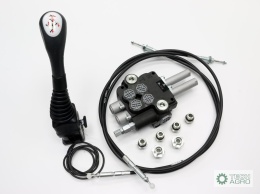 Zestaw do Ładowacz TUR -Rozdzielacz 80L2-sekcyjny + Joystick z przyciskiem + Elementy złączne + Linki na kulkę 2000mm VOIMA