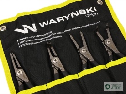 Zestaw szczypiec segera do pierścieniosadczych, 185mm proste i 170mm wygięte, zewnętrzne i wewnętrzne, 4 szt, Waryński